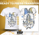 Birthday Girl Princess Castle - Premium DTF transfers
