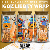 Halloween Experiment 626 Alien Cups UV DTF 16oz Glass Cup Wrap