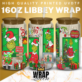 Grinch Believe Welcome to WHOVILLE Christmas Movies Films UV DTF 16oz Glass Cup Wrap