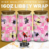 Halloween Doll Villain Princess UV DTF 16oz Glass Cup Wrap