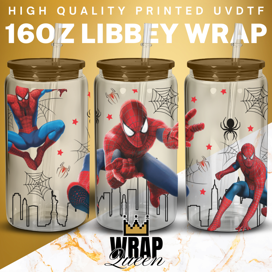 Spider City UV DTF 16oz Glass Cup Wrap